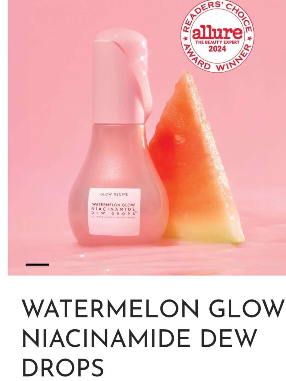 Glow Recipe Watermelon Glow Niacinamide Dew Drops Serum - White/Red